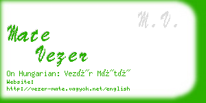 mate vezer business card